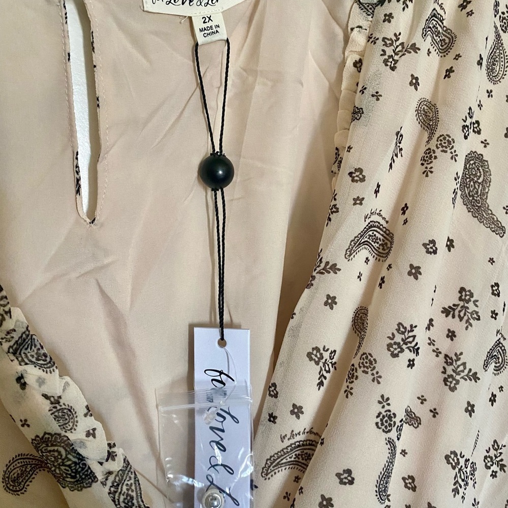 NWT 🍋 For Love & Lemons Paisley Dress Size 2x - Picture 5 of 9